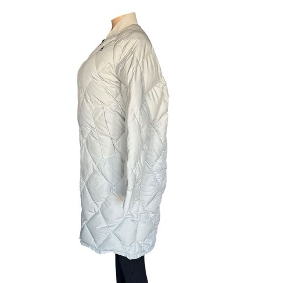 Adidas White Quilted Puffer Jacket with High Collar - Picture 2 of 8